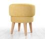 Atelier Del Sofa Puf de Lino Amarillo